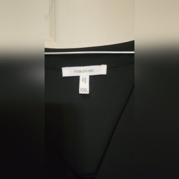 Black Sheer 2X Blouse by Maurices - Picture 2 of 6